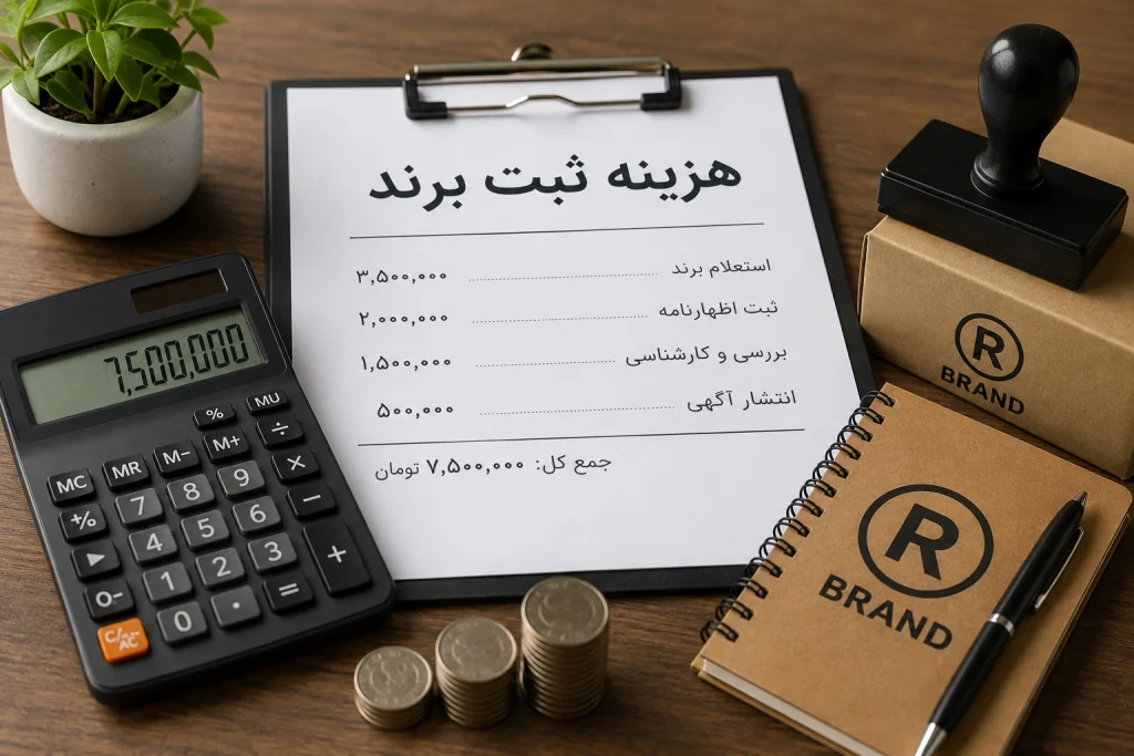 هزینه ثبت برند