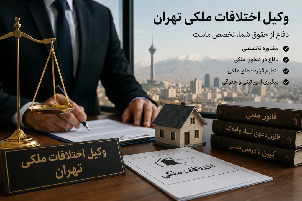 وکیل اختلافات ملکی تهران