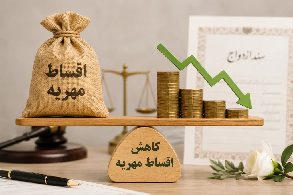 کاهش اقساط مهریه