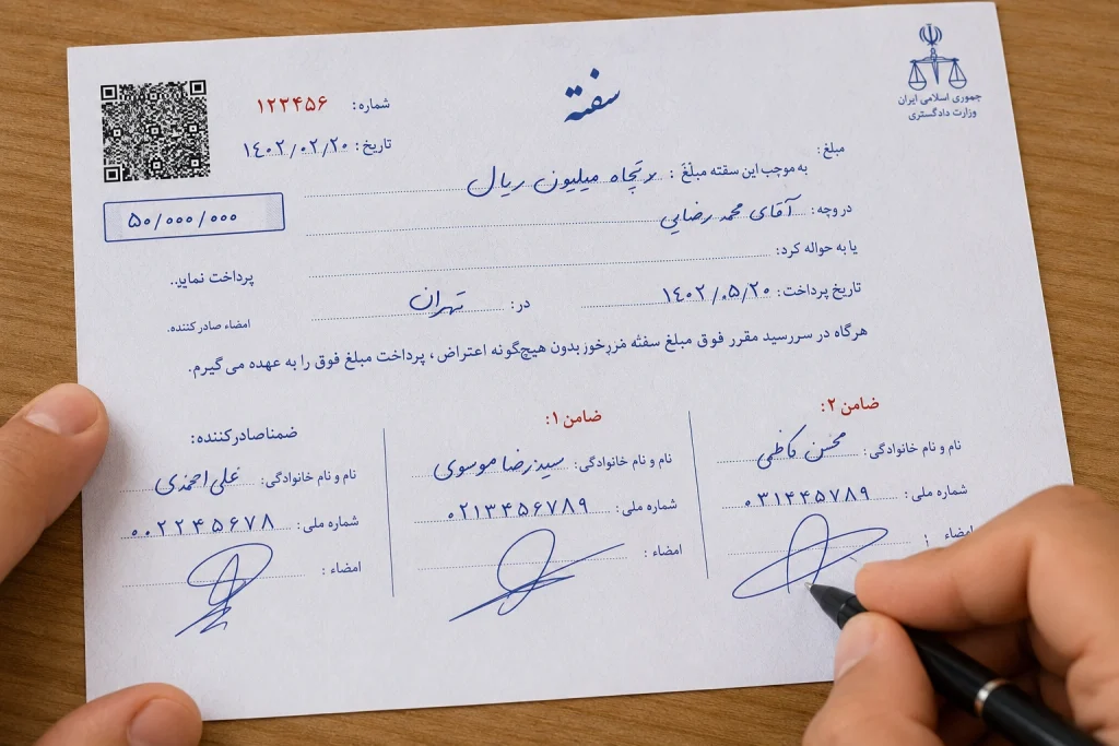 ضامن صادر کننده سفته