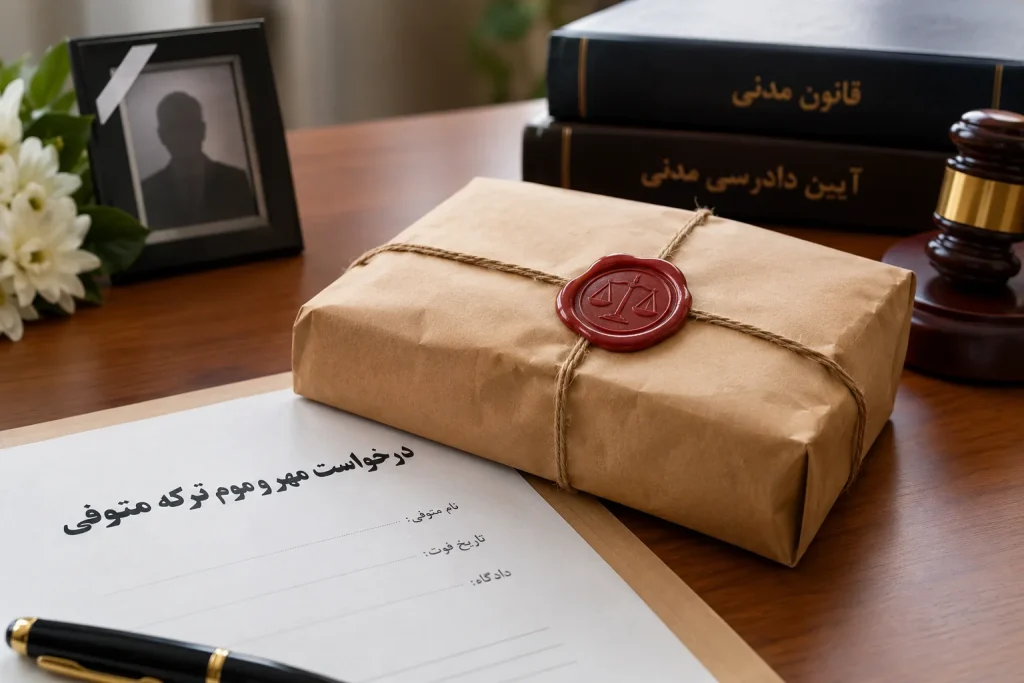 درخواست مهر و موم ترکه متوفی