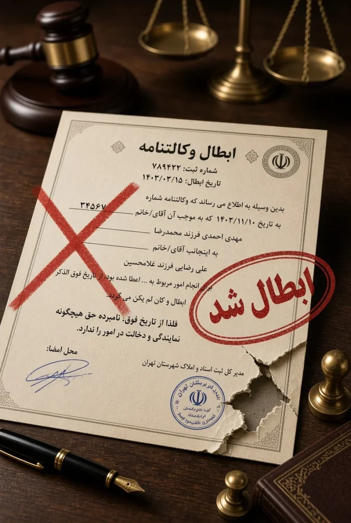 ابطال وکالتنامه